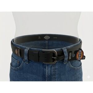 Dickies Genuine Leather Workwear Belt Black XL 42-44 11IP020021 NWT‎ Durable